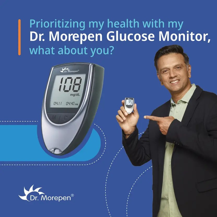 Dr. Morepen BG03 with 50 Strips Glucometer  (Black & Grey)